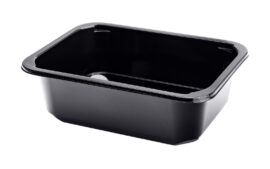Zatavovacia miska čierna – jednodielna 187x137x48 400 ks